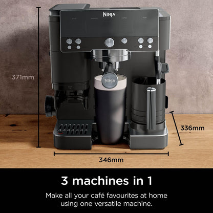 Ninja Luxe Premier 3-in-1 Coffee Machine, Black ES601UKBK