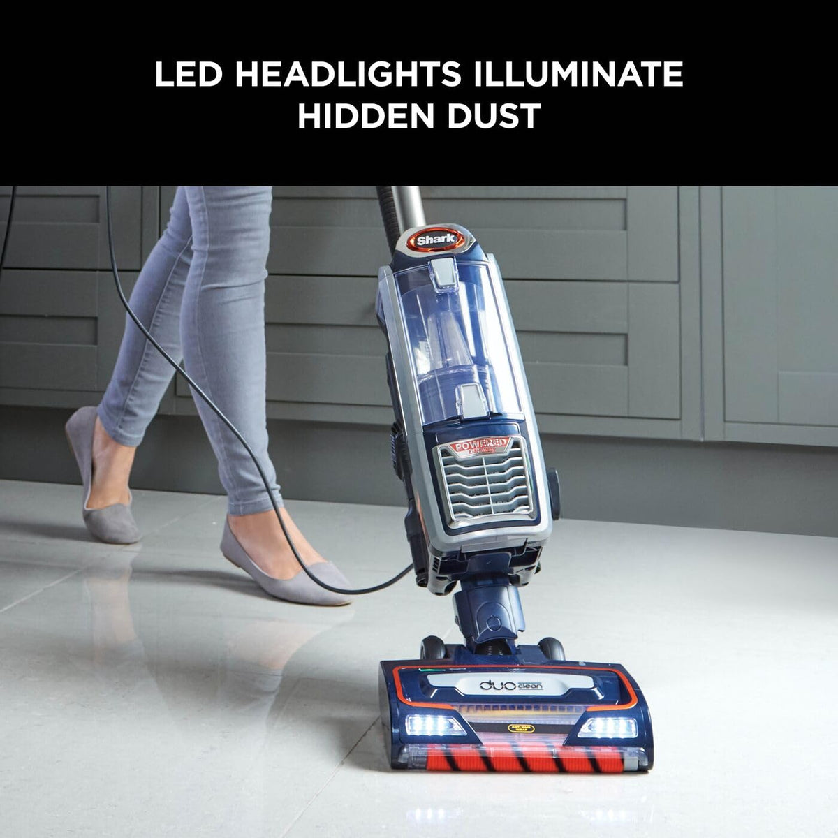 Shark Corded Upright Vacuum Cleaner,0.83L, Pet Model, Navy/Orange, 750W