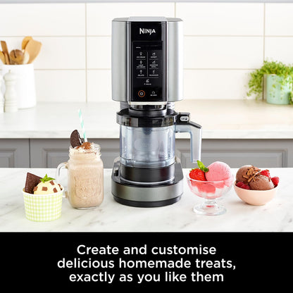 Ninja CREAMi Ice Cream & Frozen Dessert Maker, Black/Silver NC300UK