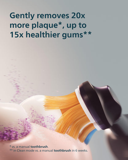 Philips Sonicare Next-Generation DiamondClean 9900 Prestige Sonic Electric Toothbrush − with SenseIQ, Coverage Feedback, Pressure Feedback and 24 Settings, Quartz Black, HX9815/92