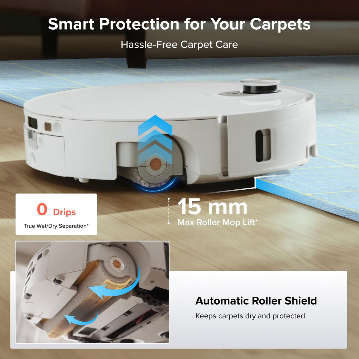 roborock Qrevo Edge 2 Flow Robot Vacuum Cleaner with Mop, 35,000 Pa Suction