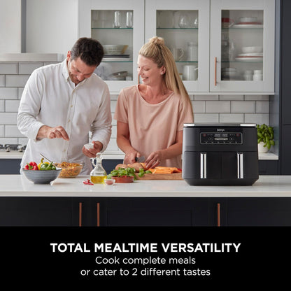 Ninja Foodi 6-in-1 Dual Zone 7.6L Air Fryer, 2 Drawers, Black AF300UK