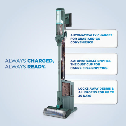 Shark PowerLite Clean & Empty Cordless Vacuum with Auto-Empty Base, Lightweight Multi-Surface Cleaning, HEPA Filtration, 40 Min Runtime – BU3623UK
