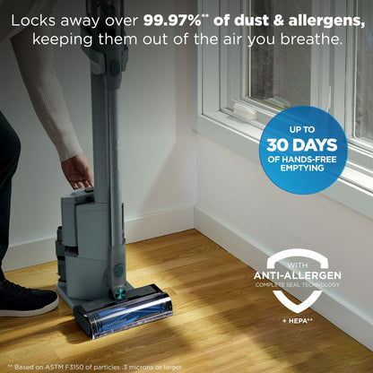 Shark PowerLite Clean & Empty Cordless Vacuum with Auto-Empty Base, Lightweight Multi-Surface Cleaning, HEPA Filtration, 40 Min Runtime – BU3623UK