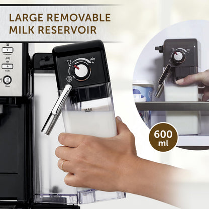 Breville One-Touch CoffeeHouse Coffee Machine | EspressoCappuccino & Latte Maker | 19 Bar Italian Pump | Automatic Milk Frother | ESE Pod Compatible | Black [VCF107]