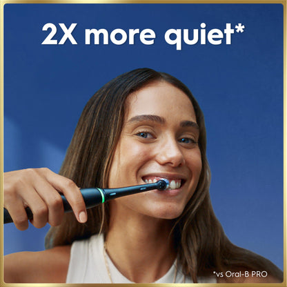 Oral-B iO9 Electric Toothbrush for Adults, Black, App Connected Handle, 7 Cleaning Modes, Includes 3 Brush Heads, Charging Travel Case and Head Holder, Long-Lasting Battery for Home Travel, 2 Pin Plug