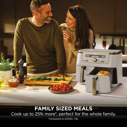 Ninja MAX Dual Zone Digital Air Fryer, 9.5L, Stone Gold DZ400UKSTGD