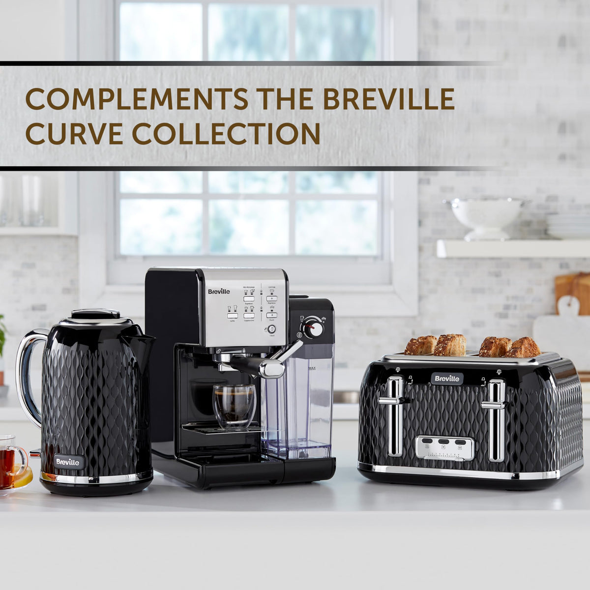 Breville One-Touch CoffeeHouse Coffee Machine | EspressoCappuccino & Latte Maker | 19 Bar Italian Pump | Automatic Milk Frother | ESE Pod Compatible | Black [VCF107]