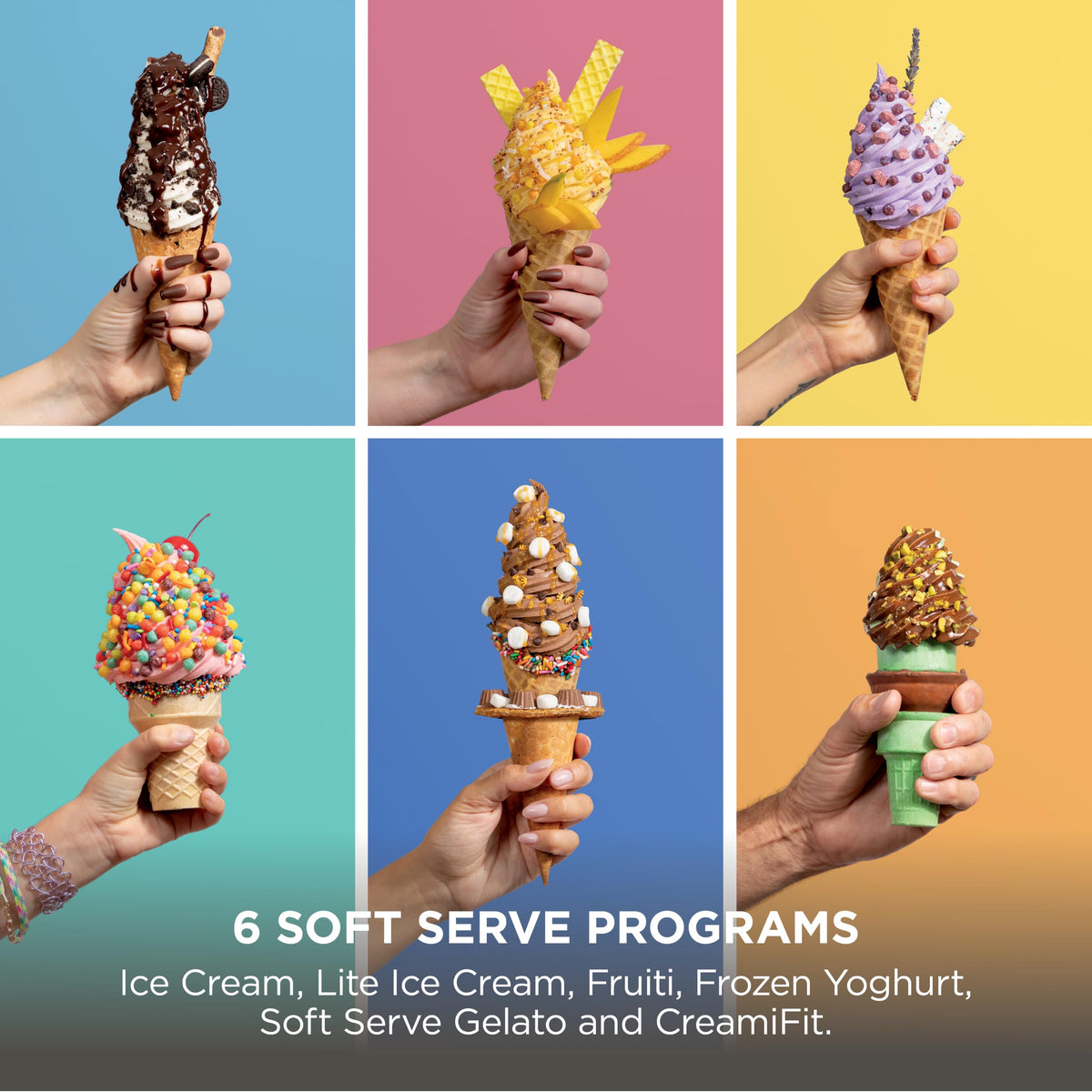 Ninja CREAMi Scoop and Swirl Soft Serve and Ice Cream Maker with 2x Tubs, 13 Functions, Makes Ice Cream, Soft Serve, Gelato, Sorbet, Milkshakes and More, Mix-In Option, Mocha NC701UKBR