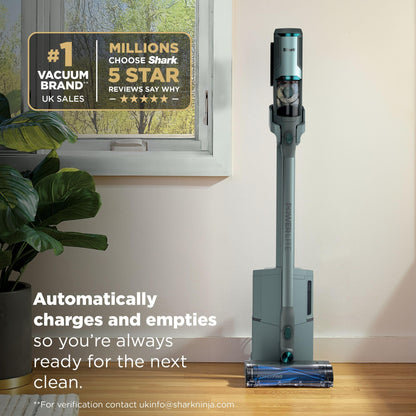 Shark PowerLite Clean & Empty Cordless Vacuum with Auto-Empty Base, Lightweight Multi-Surface Cleaning, HEPA Filtration, 40 Min Runtime – BU3623UK
