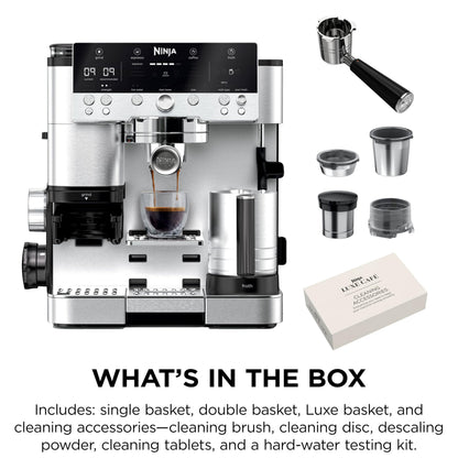 Ninja Luxe Premier 3-in-1 Coffee Machine, Silver ES601UK