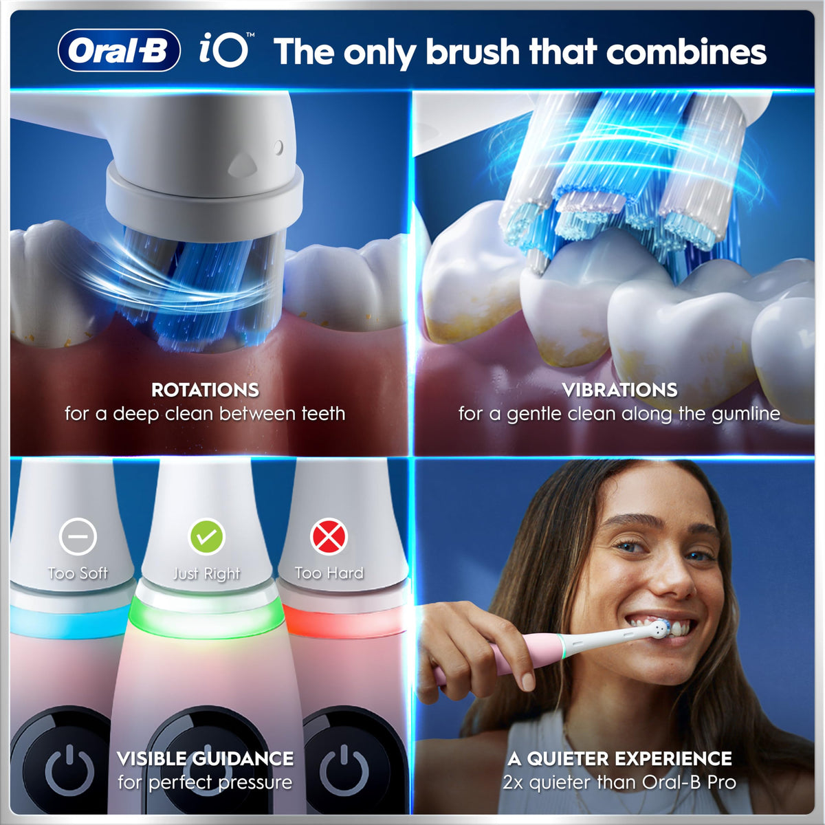 Oral-B iO6 Electric Toothbrush for Adults, Pink
