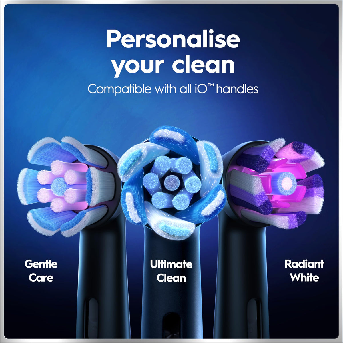 Oral-B iO9 Electric Toothbrush for Adults, Black, App Connected Handle, 7 Cleaning Modes, Includes 3 Brush Heads, Charging Travel Case and Head Holder, Long-Lasting Battery for Home Travel, 2 Pin Plug