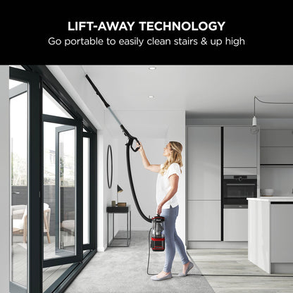 Shark Corded Upright Vacuum Cleaner 1.1L, Pet Model, Red/Black, NV602UKT