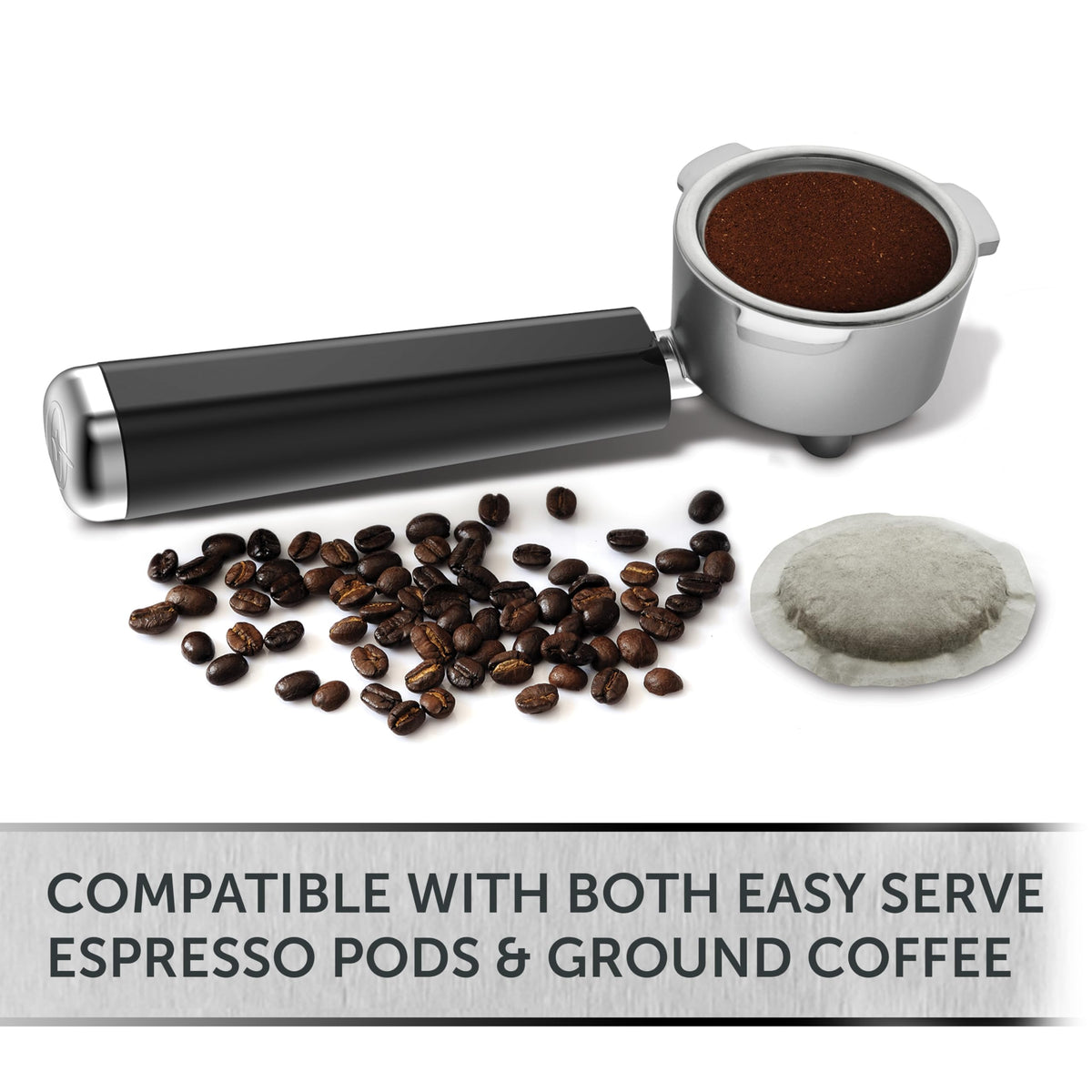 Breville One-Touch CoffeeHouse Coffee Machine | EspressoCappuccino & Latte Maker | 19 Bar Italian Pump | Automatic Milk Frother | ESE Pod Compatible | Black [VCF107]