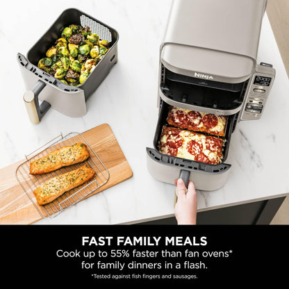 Ninja Double Stack XL 9.5L 2-Drawer Air Fryer, 6 Functions, Stone Gold