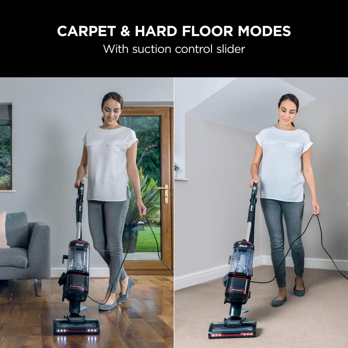 Shark Corded Upright Vacuum Cleaner 1.1L, Pet Model, Red/Black, NV602UKT