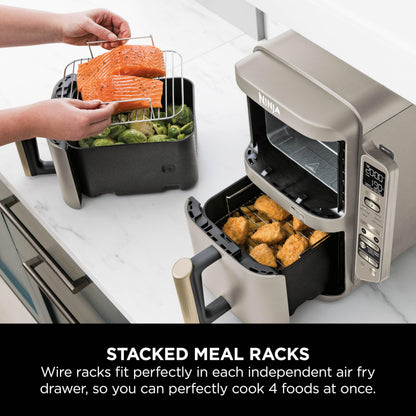 Ninja Double Stack XL 9.5L 2-Drawer Air Fryer, 6 Functions, Stone Gold