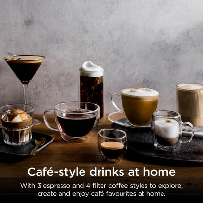Ninja Luxe Premier 3-in-1 Coffee Machine, Gunmetal ES601UKGM