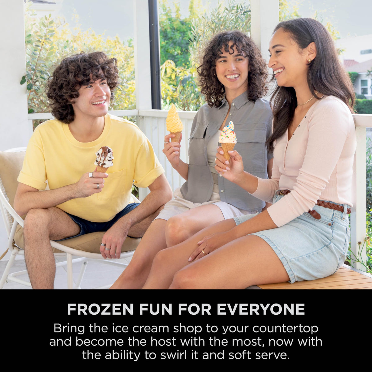 Ninja CREAMi Scoop and Swirl Soft Serve and Ice Cream Maker with 2x Tubs