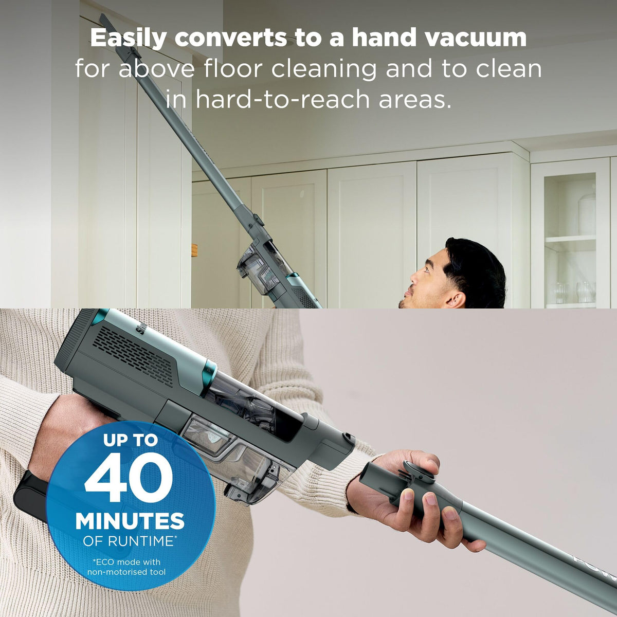 Shark PowerLite Clean & Empty Cordless Vacuum with Auto-Empty Base, Lightweight Multi-Surface Cleaning, HEPA Filtration, 40 Min Runtime – BU3623UK