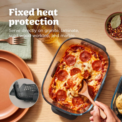 Ninja CRISPi DualZone 2-basket Glass Air Fryer, 8 Cooking Functions, Cook Two Foods at The Same Time, PFAS-Free Glass Containers, Includes Storage Lids, Stone Gold DD103UKSD1